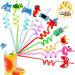 8Pcs Straw Reusable Sea Animal Straws for Sea Party Favors Plastic Ocean Creature Animal Drinking Straws Swirly Straws for Kids Sea Animal Party Decorations Supplies Ocean Themed Party Supplies