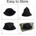 PFFY 2 Pack Cotton Bucket Hat for Women Men - Beige+Black Summer Sun Beach Fishing Cap - Buy Online on GoSupps.com