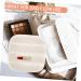 Housoutil Box Makeup Storage Box Eyeshadow Makeup Organizer Makeup Countertop Organizer Bracket Cosmetic 20.6X20X8.6CM White - Buy Online on GoSupps.com