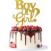 Tenhaisi Boy or Girl Cake Topper Boy and Girl Baby Shower Party Supplies Decor Gender Reveal Party Decoration Gold Glitter