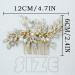 PTORIZNY Wedding Rhinestone Hair Comb Crystal Pearl Bride Hair Combs Gold Side Hair Combs Leaf Headpiece Bridal Hair Accessories for Women and Girls - Buy Online on GoSupps.com
