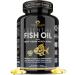 Fish Oil Supplement Omega 3 for Women & Men Triple Strength 1 400mg Omega-3 EPA/DHA - Burpless Wild-Caught Omegas 3-6-9 for Heart Brain Eye & Joint Support 60 Softgels