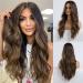 Haircube brown wig middle parting long curly women wigs 24 inch wigs for women naturally looking synthetic wigs medium3