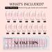 Bartbox French Press On Nails - Medium Almond Soft Gel Nail Tips with Pre-Applied Primer & Base Coat | 15 Sizes | Pink 1ml | No Filing Required - Buy Online on GoSupps.com