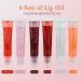 VolksRose 6pcs Lip Gloss Oil Set - Flavored & Hydrating Lip Glow Oil for Teens & Women | Nourishing Tinted Lip Gloss Packs for Dry Lips - Buy Online on GoSupps.com
