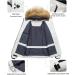 Pursky Women's Waterproof Ski Jacket - Winter Puffer Snow Coat with Fur Hood - X-Large White Black - Buy Online on GoSupps.com