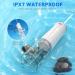 Portable Water Dental Flosser - 200ml Rechargeable Mini Oral Irrigator with 5 Jet Tips IPX7 Waterproof for Home & Travel - Buy Online on GoSupps.com