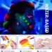 SayingArt Blacklight Glow Face Paint Kit - Non-Toxic Neon Makeup for Kids/Adults - UV Water Based Body Painting Set - Perfect for Easter, Glow Parties, and Halloween - 6pcs - Buy Online on GoSupps.com