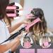 Buy Pink 1 Inch Hair Curling Iron - Ceramic Tourmaline Triple Barrels Adjustable Temperature Quick Heat Up International Shipping Available - Buy Online on GoSupps.com