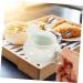 FUNOMOCYA Gravy Boat 1pc Ceramic Container Kitchen for Containers Sauce Small Handle Syrup Jug Milk Creamer Dipping Cup - Buy Online on GoSupps.com
