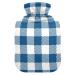 Heat bottle with reference 2 L hard-wearing warmth bag for handwheel warmer shoulder and neck pain cramps heating press and heat therapy pattern of classic blue checked_1580206