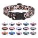 Suredoo dog collar adjustable soft & comfort nylon dogs collar for small medium large dog puppies (l leopard) l (neck circumference 38-63 cm width 2.5 cm) leopard