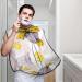 Yellow Flower Beard Bib & Purple Floral Hair Catcher | Non-Stick Grooming Cloth for Men | Perfect Gift for Shaving & Trimming - Buy Online on GoSupps.com