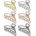 Cfrau 6PCS Chic Large Metal Hair Clips Claw Hair Catch Non-slip Jaw Barrette Hollow Clamp for Women Half Bun Hairpins for Thick Hair (Silver + Gold + 2 Rose Gold + 2 Black) 6 Pcs