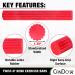 CanDo Twist-n-Bend Hand Exerciser - Red Flexible Training Stick for Finger Strength - 12 Light Resistance - Buy Online on GoSupps.com
