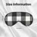Premium Blackout Sleep Mask for Men & Women - Reusable Soft Eye Mask for Better Sleep Travel & Camping Essentials - Black and White Plaid Design - Buy Online on GoSupps.com