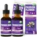 Passion Flower Sleep Support Liquid Drops Natural Herbal Formula with Valerian Root Chamomile Extract Support Sleep Soundly & Relaxation. High Bioavailability Supplement.4oz