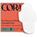 Cora Organic Pads | Ultra Thin Period Pads with Wings | Overnight Absorbency | Ultra-Absorbent Sanitary Pads for Women | 100% Organic Cotton Topsheet (36 Count (Pack of 1))