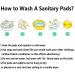 6pcs Reusable Washable Incontinence Pads | Waterproof Bamboo Menstrual Pads Set | Heavy Flow Cloth Mama Sanitary Napkins + Mini Wet Bag - Buy Online on GoSupps.com