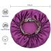 2PCS Satin Bonnets for Women - Black+Purple Satin Silk Sleep Cap for Curly Hair & Braids - Buy Online on GoSupps.com