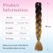 Tess Braids Extensions | 60 cm Jumbo KanCalon Ombre Brown Hair Extensions | 100g Braid Box Braids (1 Piece - #53) - Buy Online on GoSupps.com