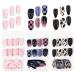 72 Pieces Short Fake Nails Coffin False Nails- Full Cover Coffin Press On Nails Short Nails Stick on Nails Artificial Tips Nails Acrylic False Nails for Women and Girls Pink Green and Black