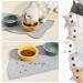 Womlex Silicone Dog & Cat Bowl Pad - Waterproof Non-Slip Feeding Mat Cat Head Shape 44x25cm Blue - Ideal for Dogs and Cats - Buy Online on GoSupps.com