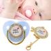 Luxury Baby Pacifier with Rhinestones | Golden Bling for Newborns | 6-18 Months - Blue | Stylish and Safe Pacifier Wraps - Buy Online on GoSupps.com
