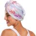 Watercolor Dragonfly Dry Hair Cap Set | 2-Piece Quick Drying Towel & Button Headband - Super Absorbent Soft & Comfortable - Buy Online on GoSupps.com