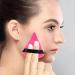 Triangle Powder Puff | Super Soft Face Body Loose Setting Powder Puff Set of 6 Multipurpose Powder Puff with Strap Makeup Tool Sritob Hot Pink - Buy Online on GoSupps.com