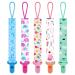 Aolso 5pcs Baby Pacifier Chain Dummy Clip Boys Girls Pacifier Holders Set with Plastic Clasp Baby Teething Toys Fit All Dummies & Soothers & Teething Toys 5pcs-Boy/Girl