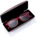 FEFI Hardcase Glasses Case - Stylish Wooden Look in Red-Brown | Shop Internationally - Buy Online on GoSupps.com