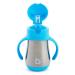 Munchkin Cool Cat Stainless Steel Toddler Straw Cup 8oz - Blue - Buy Online on GoSupps.com