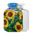 Sunflower Hot Water Bottle with Cover 1L Small Hot Water Bag for Pain Relief Bed Hand and Feet BPA Free