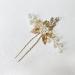 JUSTUSNX Gold Bride Wedding Headpiece Pearl Hair Pins Accessories Bridal Crystal Flower Hair Pieces for Women and Girls - Buy Online on GoSupps.com