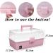 JOYMOMO Hair Bow Holder Organizer - Three-Layer Folding Storage Box for Headbands, Clips, Ties, Scrunchies - Baby Girl Hair Accessories Storage (Pink) - Buy Online on GoSupps.com