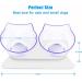 UPSKY Elevated Cat Bowls Set - 15 Tilted Raised Bowls for Indoor Cats and Small Dogs - Anti-Vomiting Pet Feeder with Stand (White) - Buy Online on GoSupps.com