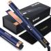 TECHMERI Hair Straightener, Flat Iron Hair Straightener and Curler 2 in 1, Ceramic Flat Iron, 1 inch Digital Flat Curling Iron with Dual Voltage, Gift for Girls Women Blue