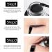  Eastuy Gel Eyeliner - 2-in-1 Waterproof Black and Brown Gel Eyeliner Set Smudge-Proof - Long-Lasting Gel Eyeliner for Makeup Shows Dates Women and Girls - Eastuy - Buy Online on GoSupps.com