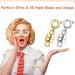 8Pcs Necklace Clasps and Closures Converters - Gold & Silver Plated Jewelry Making Clasp for Bracelet Necklaces Chain - Small Size 5MM - Buy Online on GoSupps.com