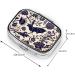 Bat Pattern Print Square Mini Pill Box | 2 Compartment Portable Travel Pill Organizer - Buy Online on GoSupps.com