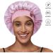 Satin Silk Bonnet for Curly Hair - Double Layer Light Pink Sleep Cap for Women - Buy Online on GoSupps.com