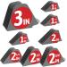 3 Inch Hair Clipper Guards, Hair Clipper Cutting Guides/Combs with 8 Cutting Lengths 3in & 2.75in & 2.5in & 2.25in & 2in & 1.75in &1.5in & 1.25in Fit Most Size Wahl Clippers (8pcs Mega 3 Inch, Gray) 8pcs Mega 3 Inch Gray
