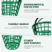BESPORTBLE Golf Ball Basket - Green Container with Handle for 50pcs Balls | Stadium Accessories - 20x15CM - Buy Online on GoSupps.com