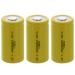 3x Exell C Size 1.2V 3000mAh NiCD Flat Top Rechargeable Batteries for Toys mobile devices instruments/equipment Portable Monitors Test Meters
