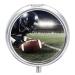 Pill Box Pill Case 3 Compartment Travel Pill Box American Football Printing Small Pill Box Portable Medicine Pill Case Pill Organizer for Purse & Pocket for Travel Handbag (Round)