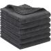 Sunland microfiber wavy reusable make-up remover facial cleaning ultraich 30 x 30 cm Dark Gray 1 piece (6 Pack)