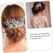 Angoily Crystal Inlaid Hair Comb Pearl Tiara Rhinestone Wedding Headdress Wedding Hair Combs Vintage Hair Accessories Flower Side Comb Wedding Hair Accessories Mosaic Bride Alloy Earring - Buy Online on GoSupps.com