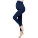 Annes Styling Women's Maternity Leggings | Over Bump Support | 90 DEN | Full Length | Blue | Size 8-10 - Buy Online on GoSupps.com
