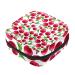 Menstrual Pad Bag with Zipper Ladies Napkin Pouch Tampons Collection Bag for Women and Girls (Red Cherry)